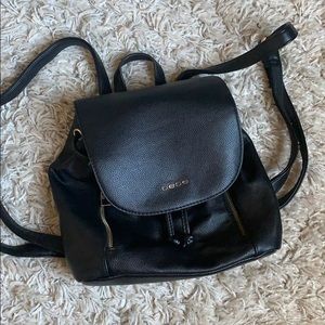 Bebe One size Black Leather Purse backpack